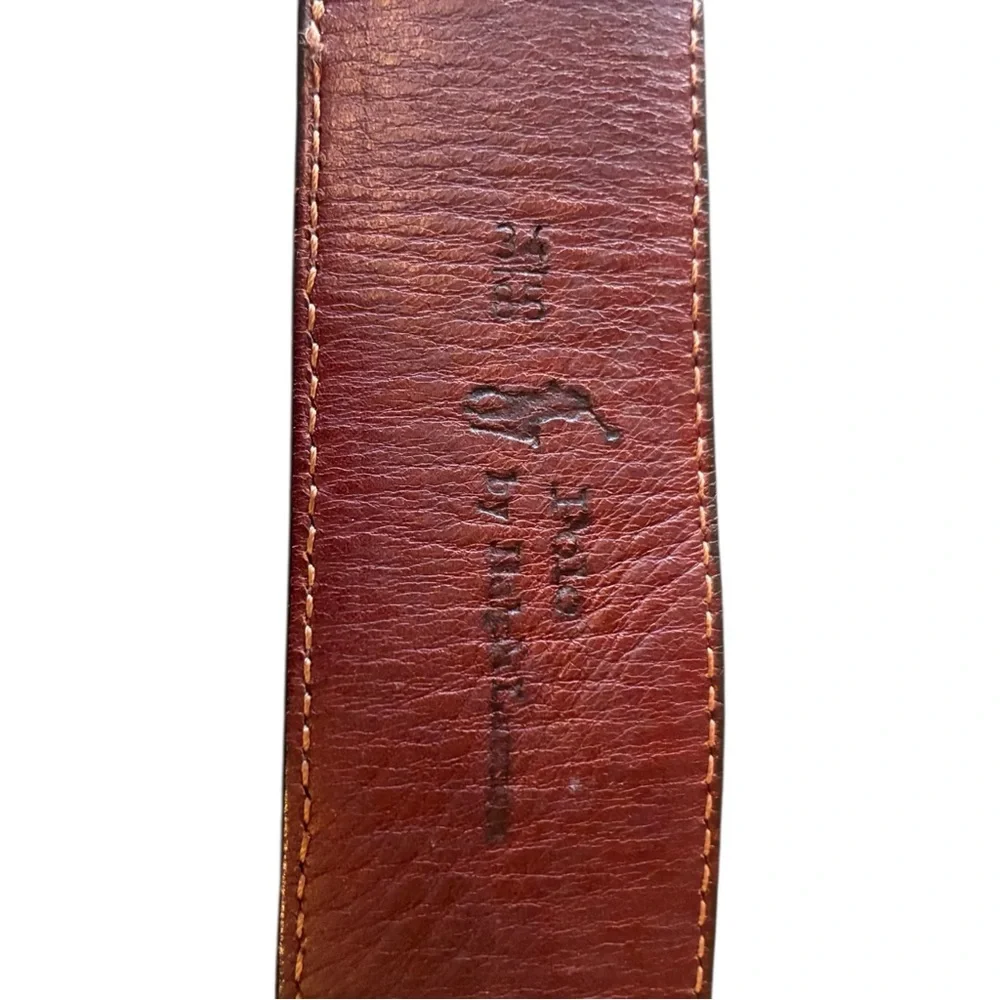 VTG Polo Ralph Lauren Genuine Lizard Skin Belt 34 Brown 40039B